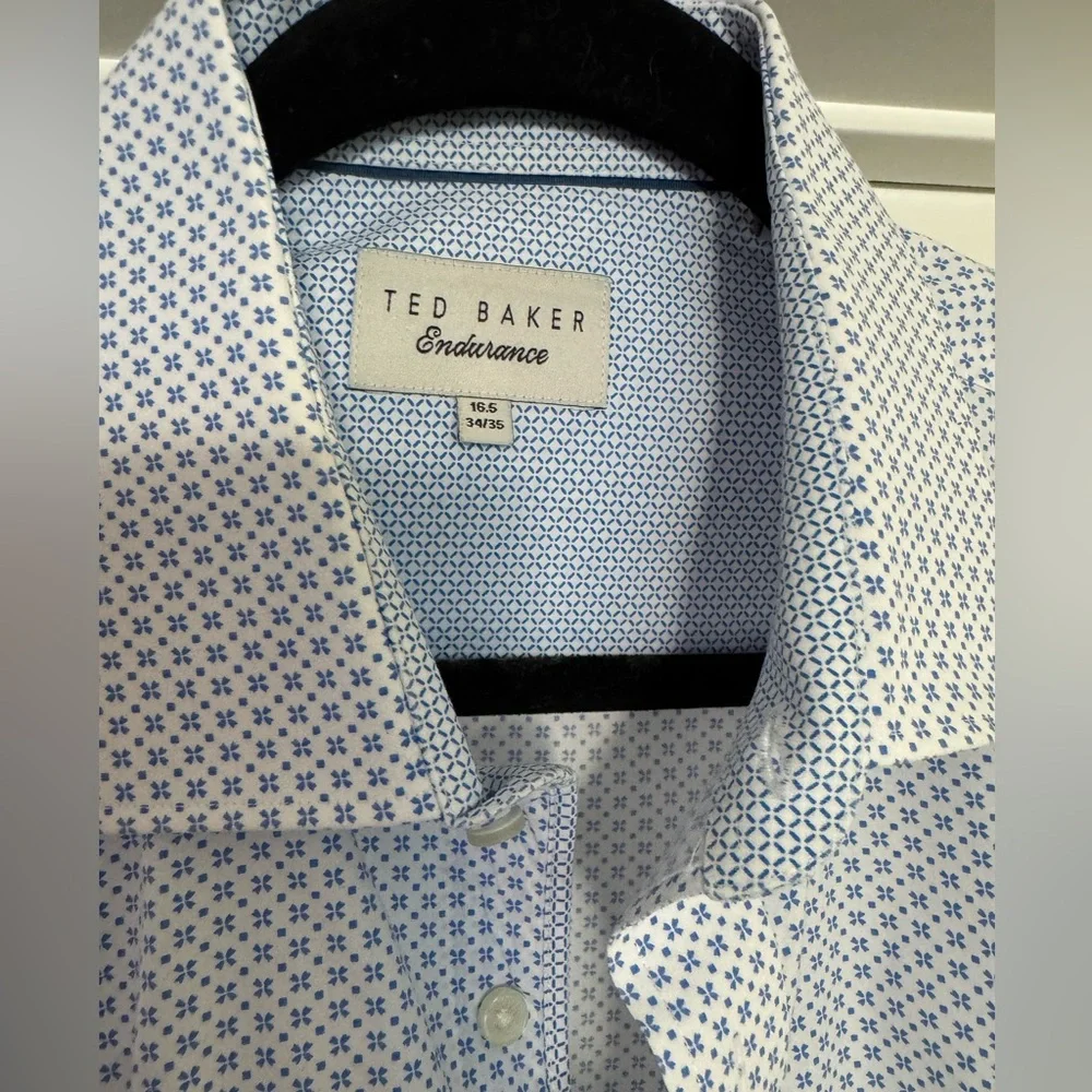 Mens Ted Baker button down shirt 16.5 / 34-35 - Picture 3 of 8
